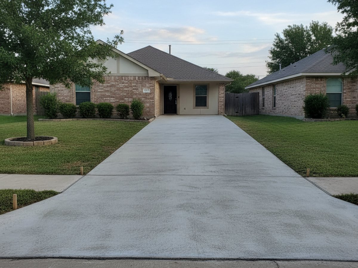 Concrete Driveways completed by All Star Concrete Company in Fate, TX